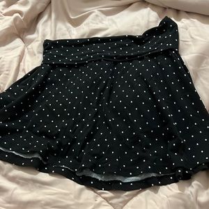 Polka dot mini skater skirt